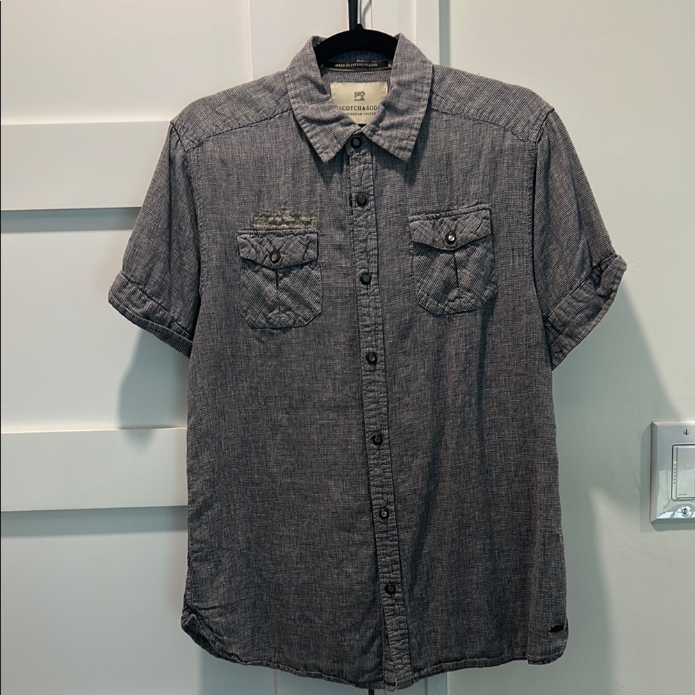 Scotch & Soda Gray Casual Button Down Shirt